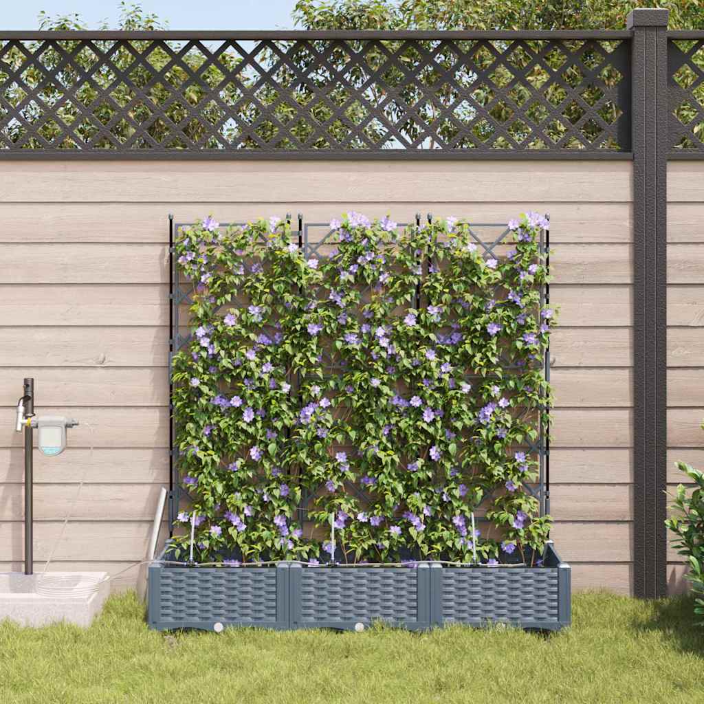 Garten-Pflanzgefäß 4 Stk. Braun 160 x 40 x 22 cm PP
