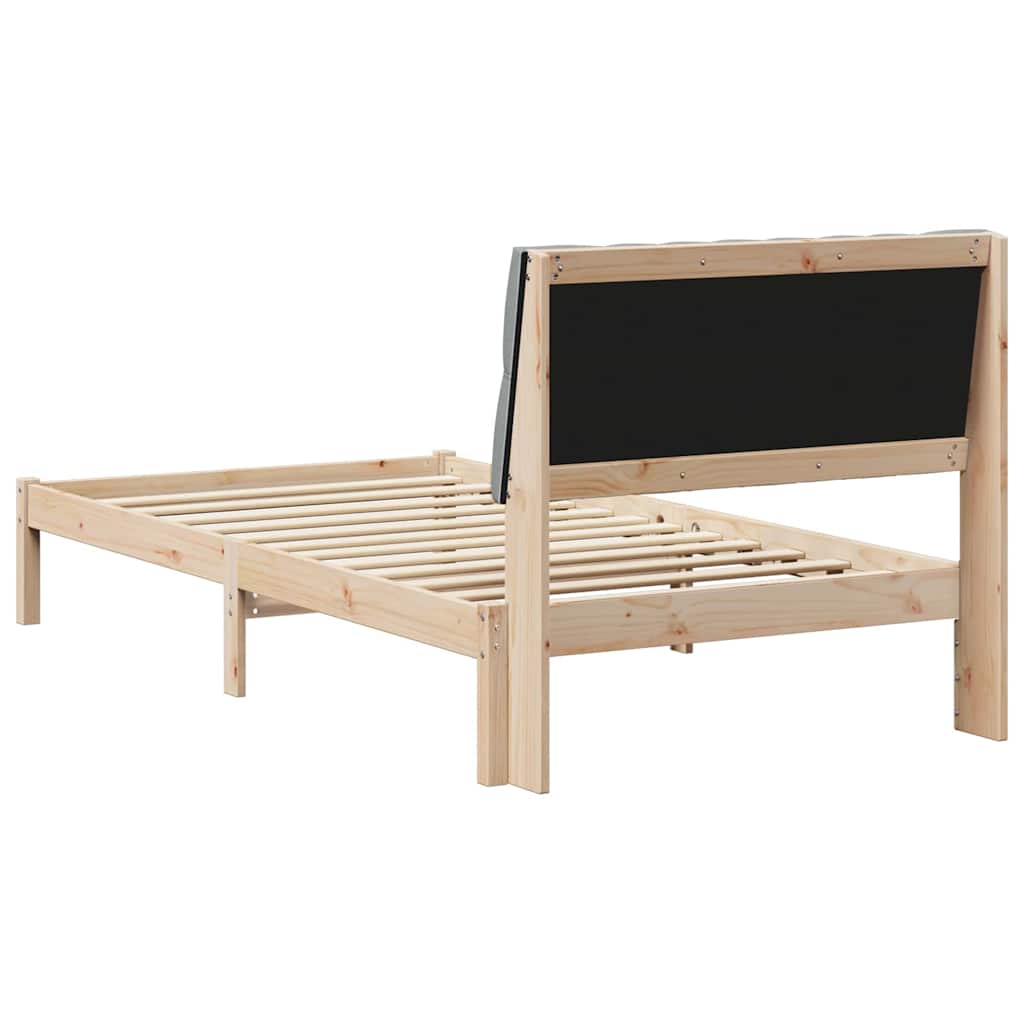 Bettgestell mit gepolstertem Kopfteil Braun 200 x 200 cm
