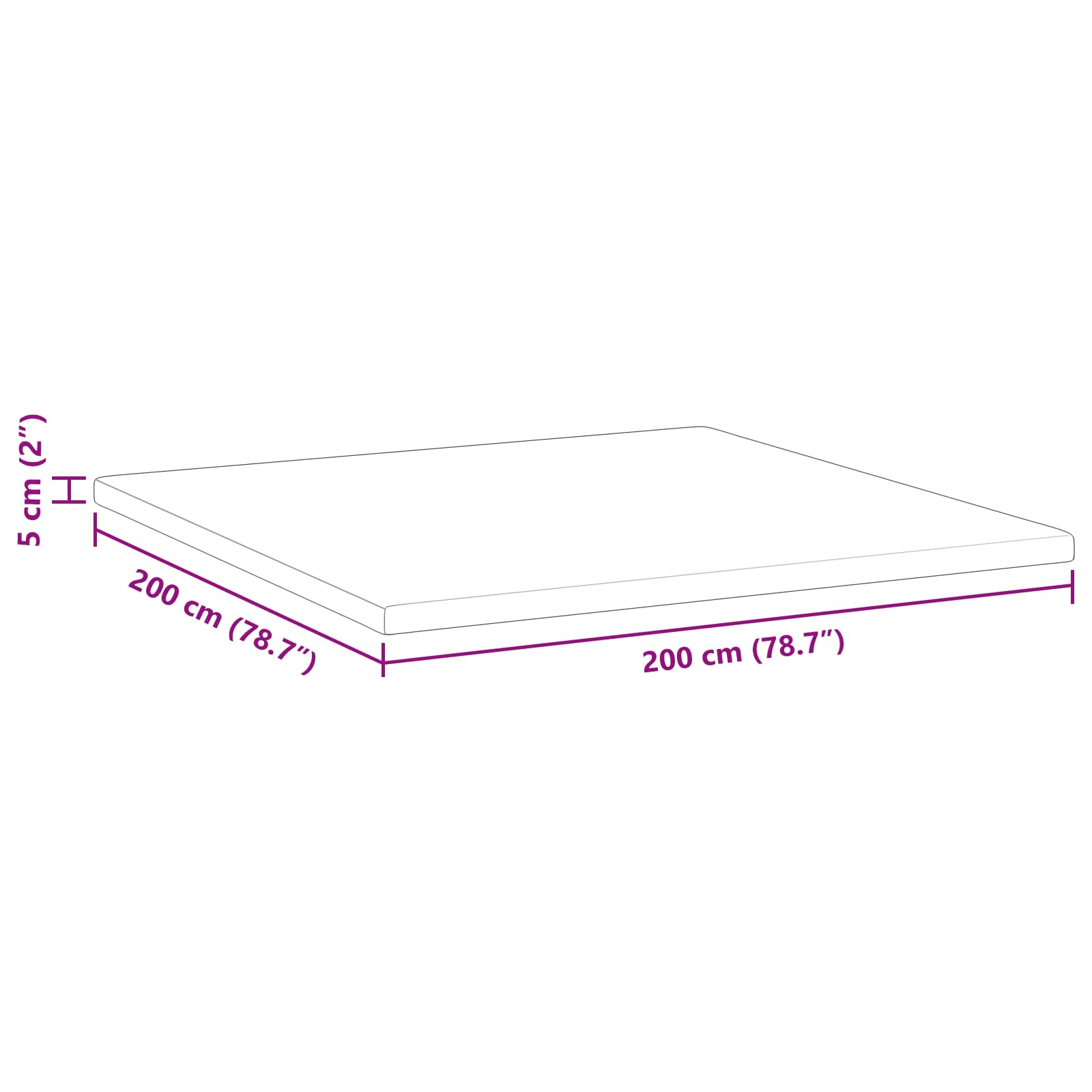Matratzentopper aus Memory-Schaum for Erwachsene Weich Weiß