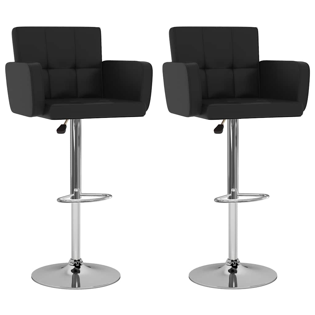 Barhocker 2 Stk. Weiß Kunstleder