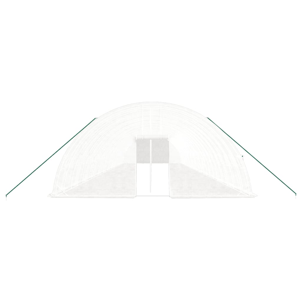 Gewächshaus mit Stahlrahmen Grün 24 m² 6x4x2,85 m