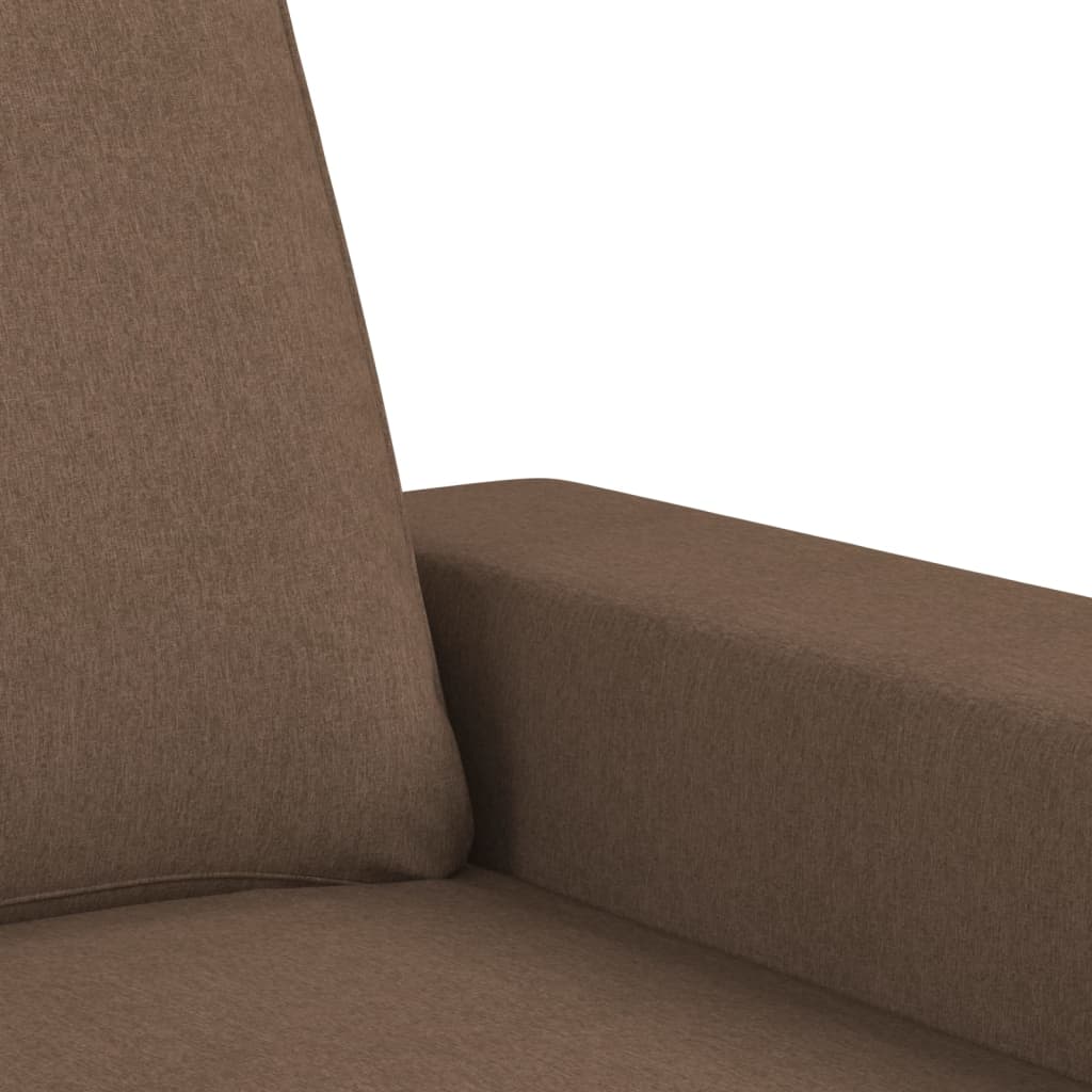 3-Sitzer-Sofa mit Hocker Hellgrau 180 cm Stoff