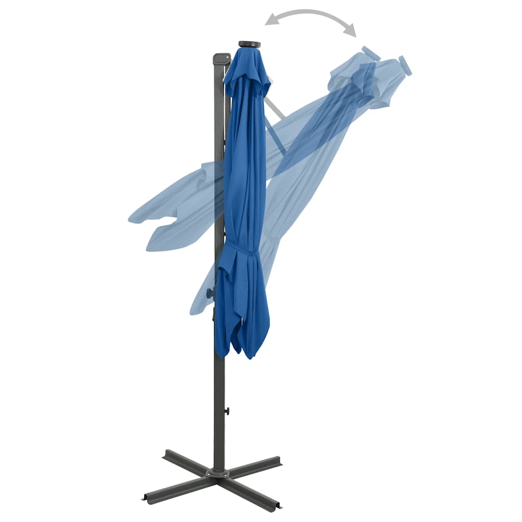 Ampelschirm mit LED-Beleuchtung 250 cm Anthrazit