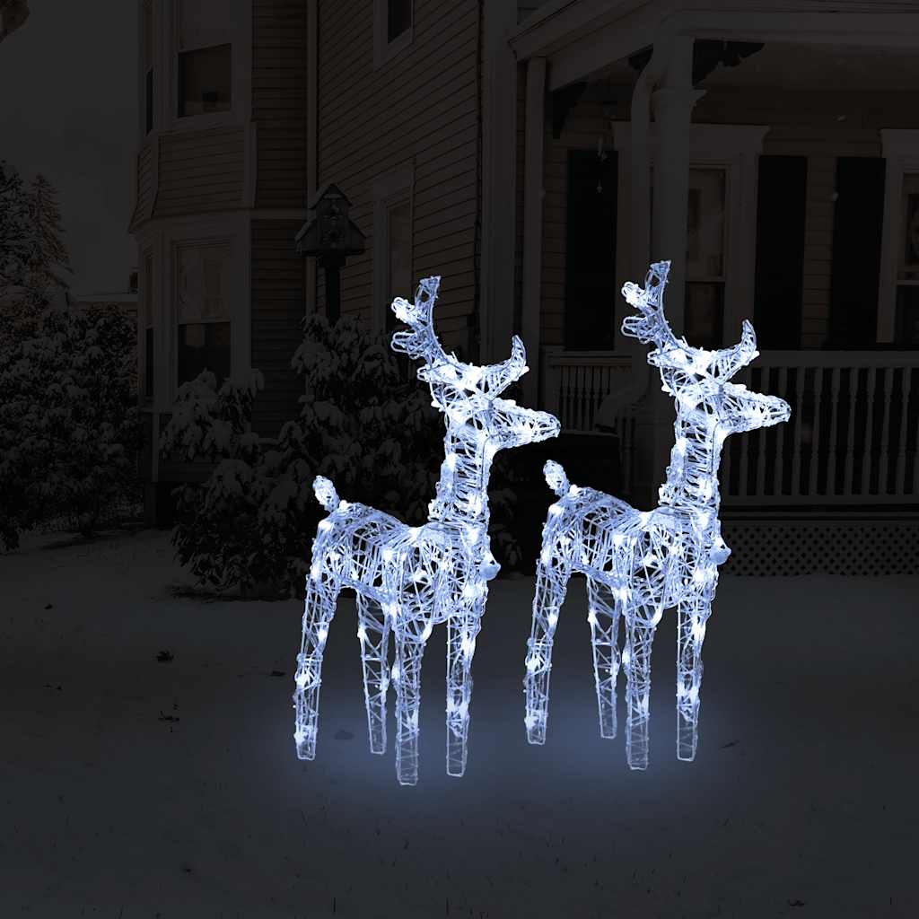 LED-Rentiere 4 Stk. Blau 160 LEDs Acryl