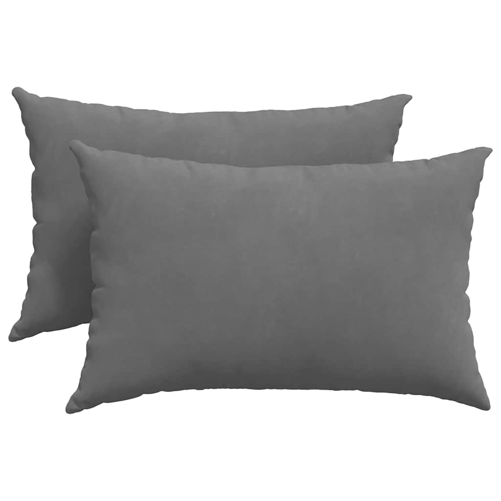Sofakissen 2 Stück Taupe 50 x 30 cm Stoff