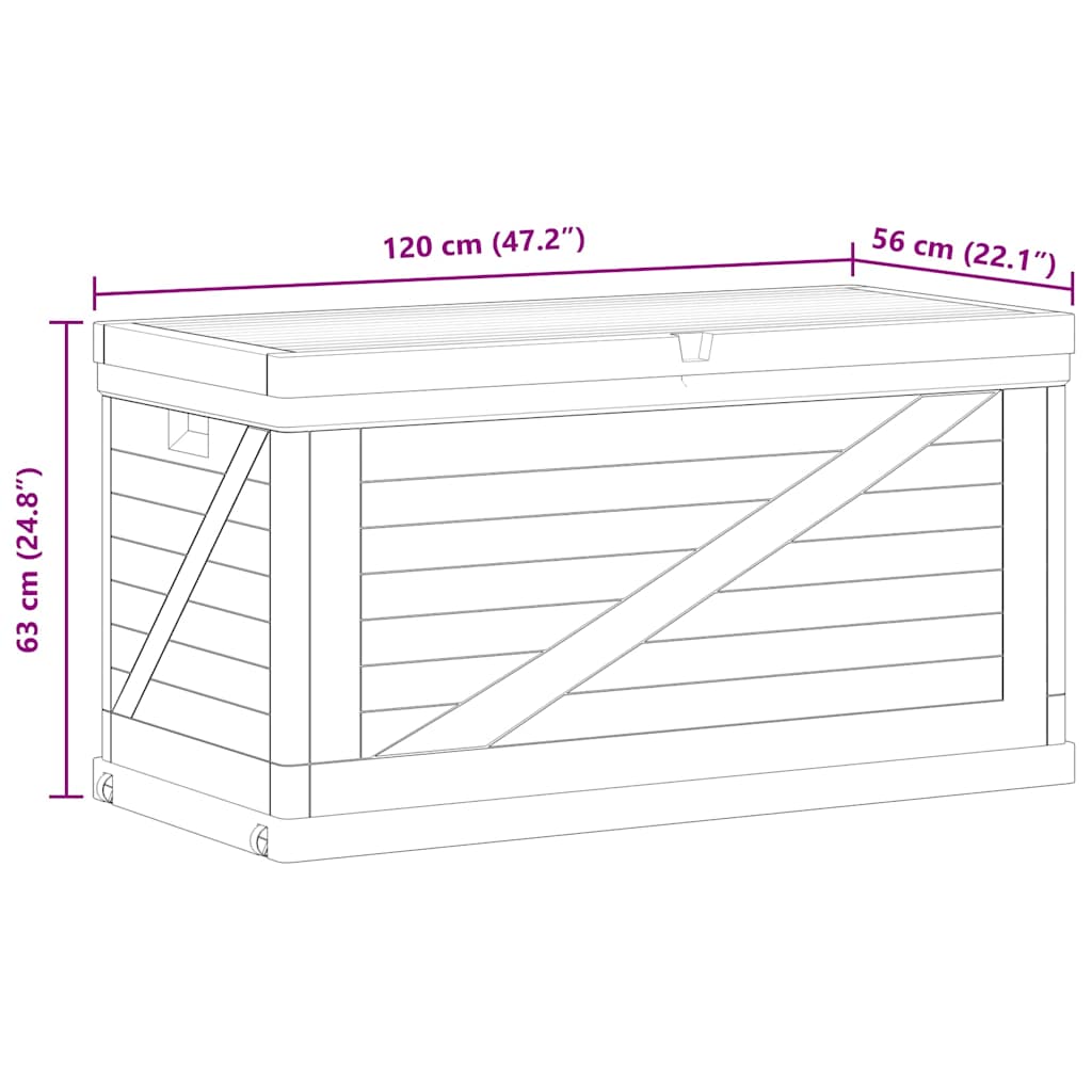 Outdoor-Kissenbox Anthrazit 77,5x44,5x53 cm Polypropylen
