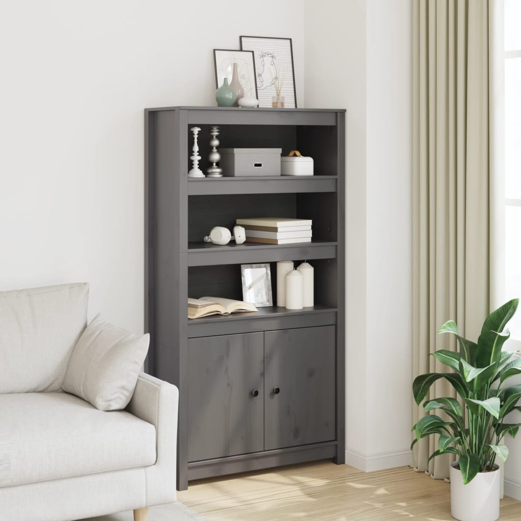 Highboard 80x35x154 cm Massivholz Kiefer
