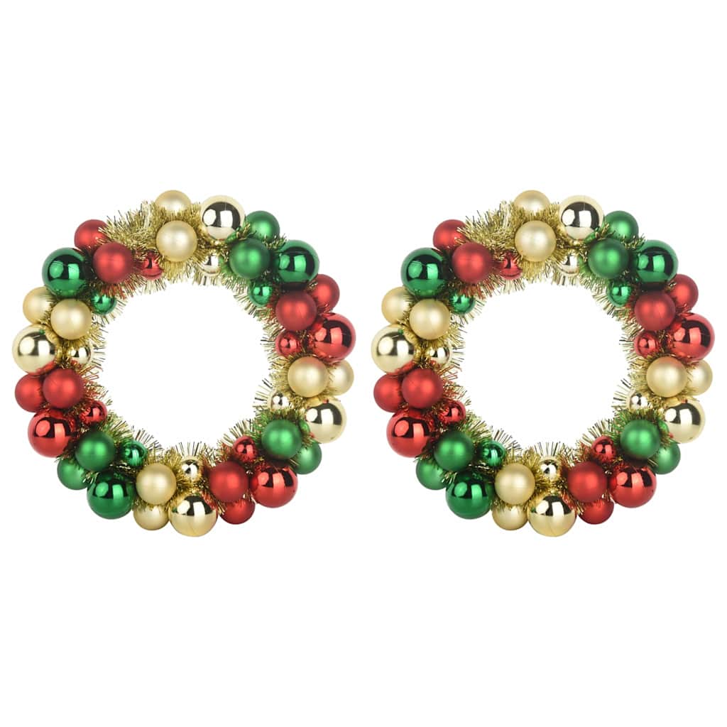Weihnachtsballkränze 2 pcs Rot 33 x 33 x 7 cm Polystyrol