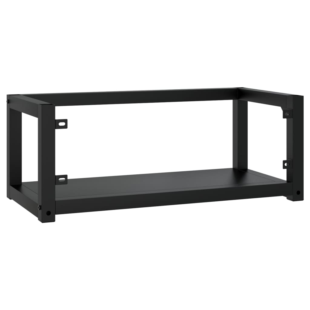 Badezimmer Wand-Waschtischgestell Weiß 59x38x31 cm Eisen