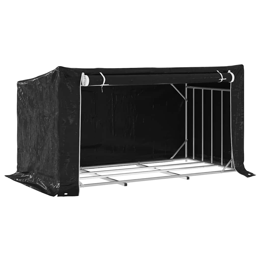 Brennholzregal mit Regenschutz 100,5x40,5x110,5 cm