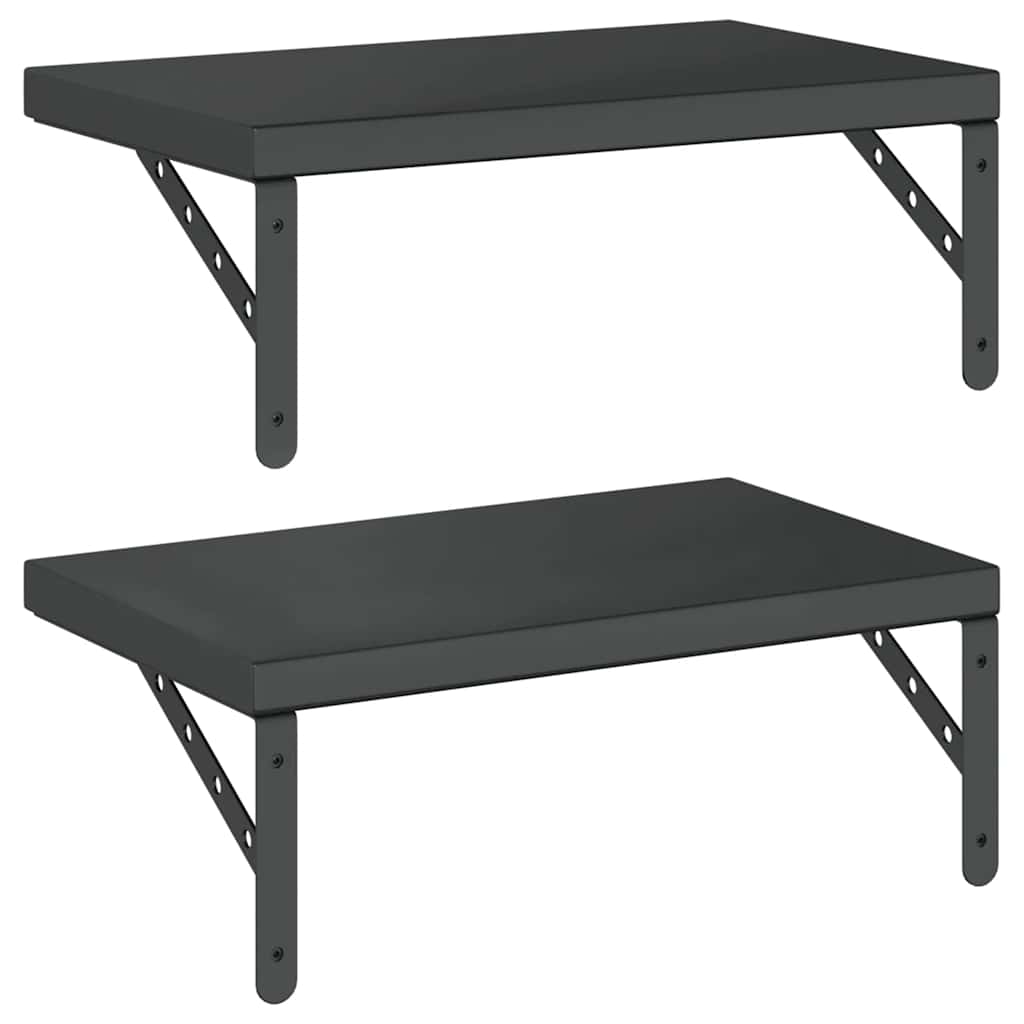 Wandregale 2 Stk. 100x40 cm Silbern Edelstahl