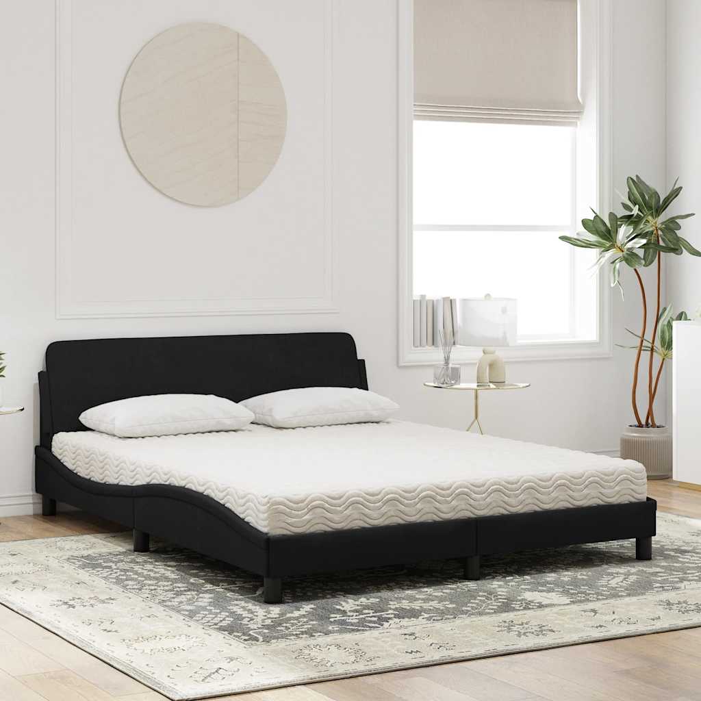 Bett mit Matratze "Dover" Hellgrau 80x200 cm Samt