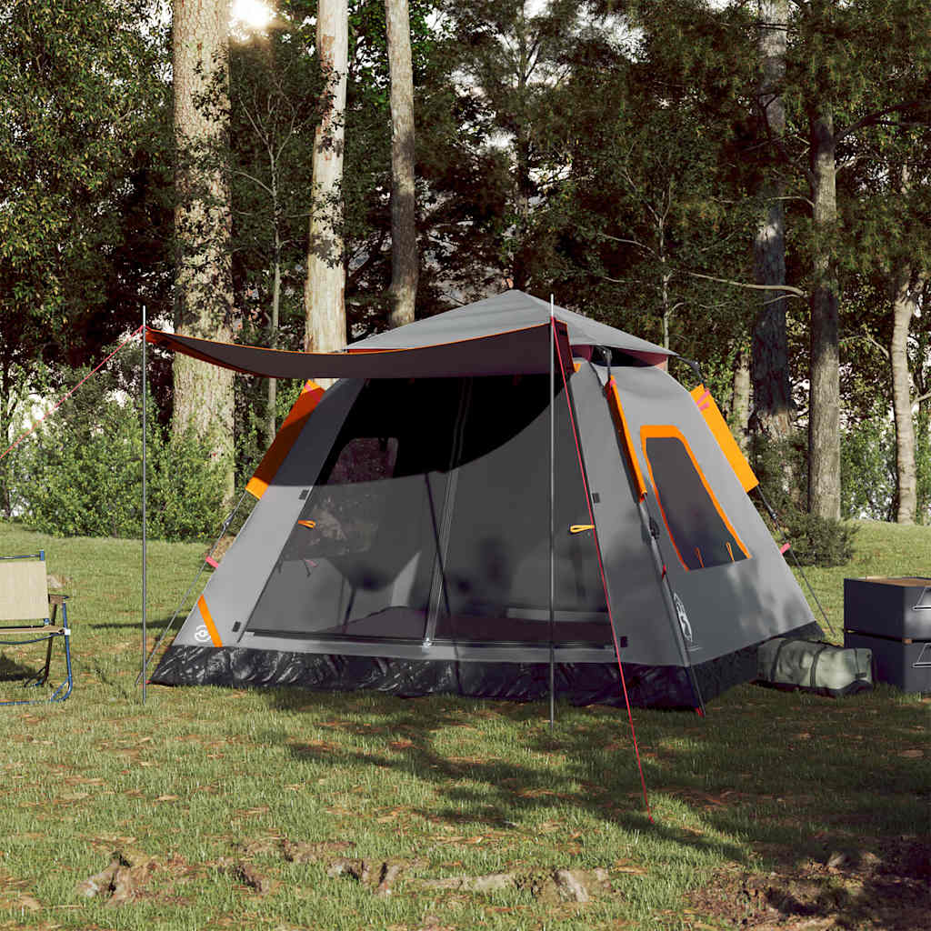 Kuppel-Campingzelt 4 Personen Grün Quick Release