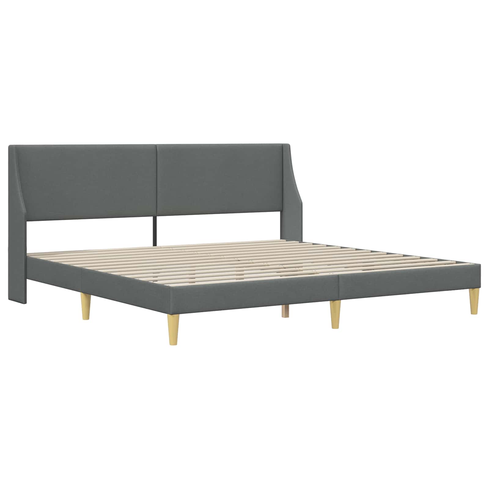 Bettgestell mit Matratze Hellgrau 80x 200 cm Polyester