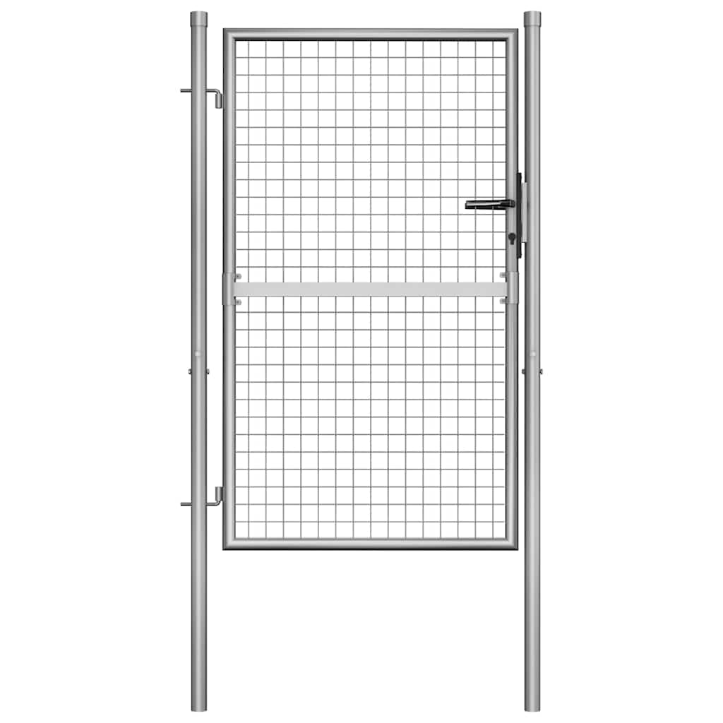 Gartentor verzinkter Stahl 100 x 75 cm Silber