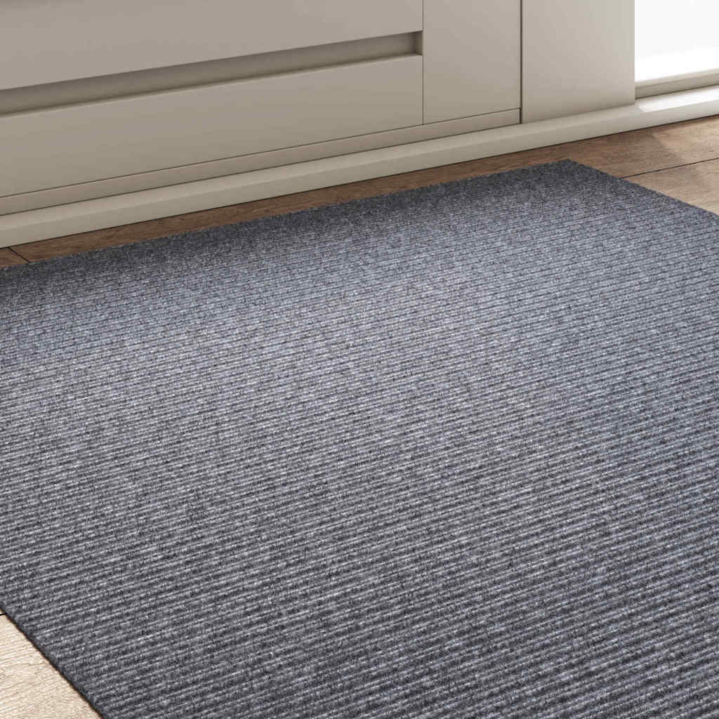Teppichläufer Grau 80 x 150 cm Stoff