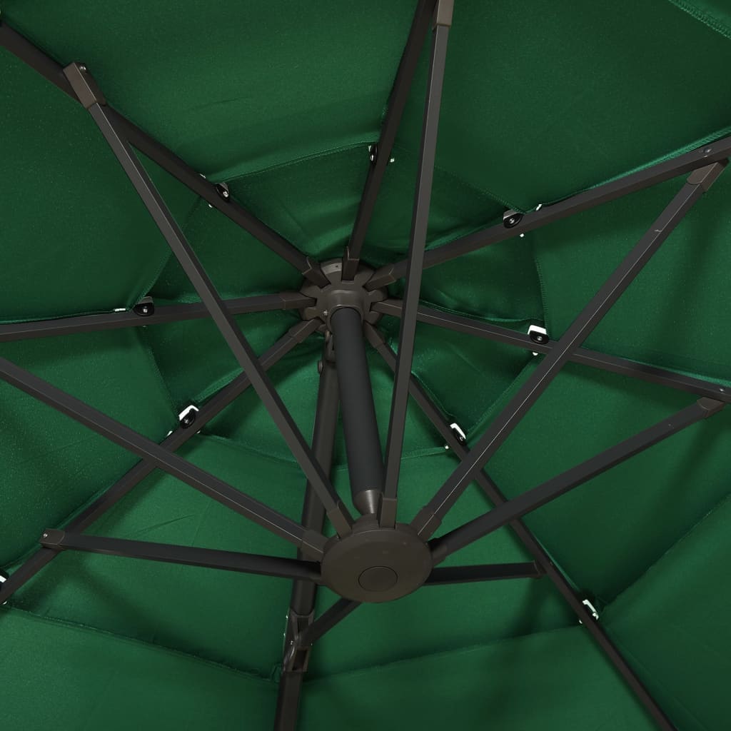 Sonnenschirm mit Aluminium-Mast 4-lagig Sandfarben 3x3 m
