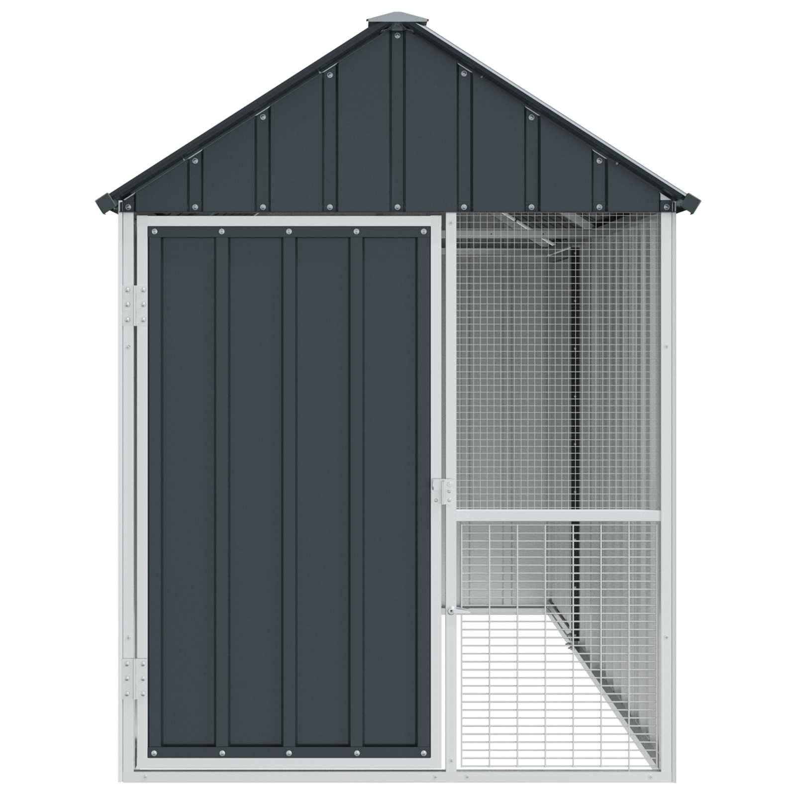 Vogelkäfig Anthrazit 215 x 210 x 247 cm Verzinkter Stahl