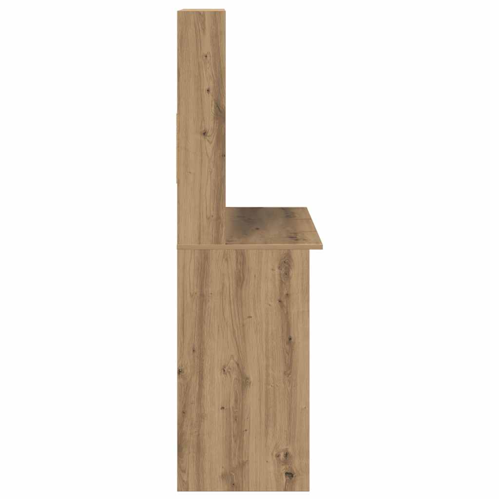Schreibtisch mit Regal Weiß 102x45x148 cm Holzwerkstoff