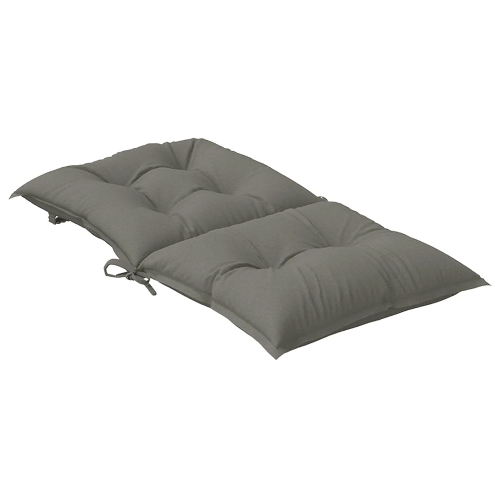 Niedriglehner-Auflagen 2 Stk Melange Anthrazit 100x50x7cm Stoff