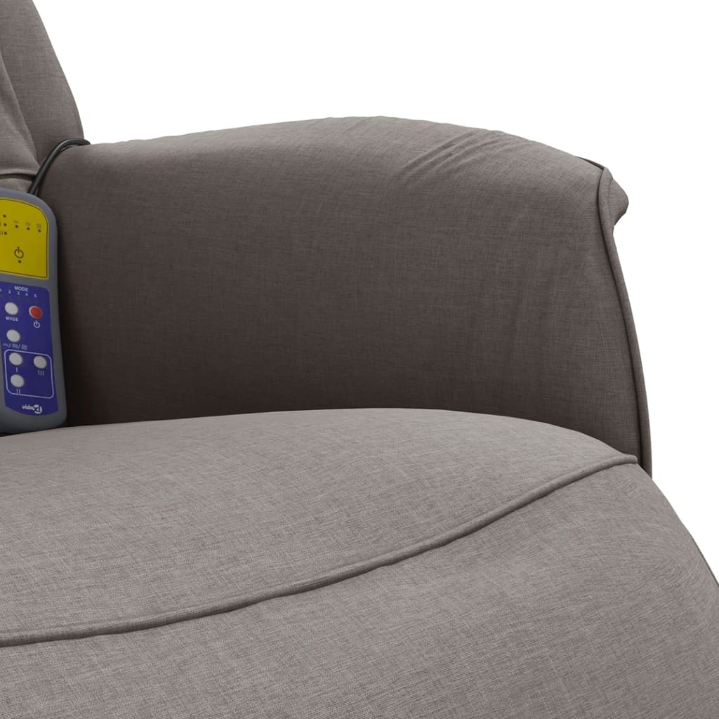 Massagesessel mit Fußteil Braun Stoff
