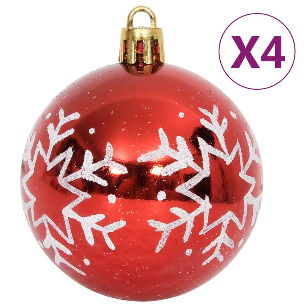 70-tlg. Weihnachtskugel-Set Golden und Rot