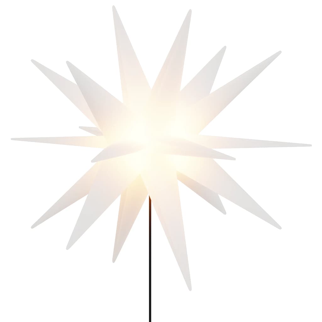 LED-Weihnachtssterne 3 Stk. mit Erdspießen Faltbar Gelb 57 cm