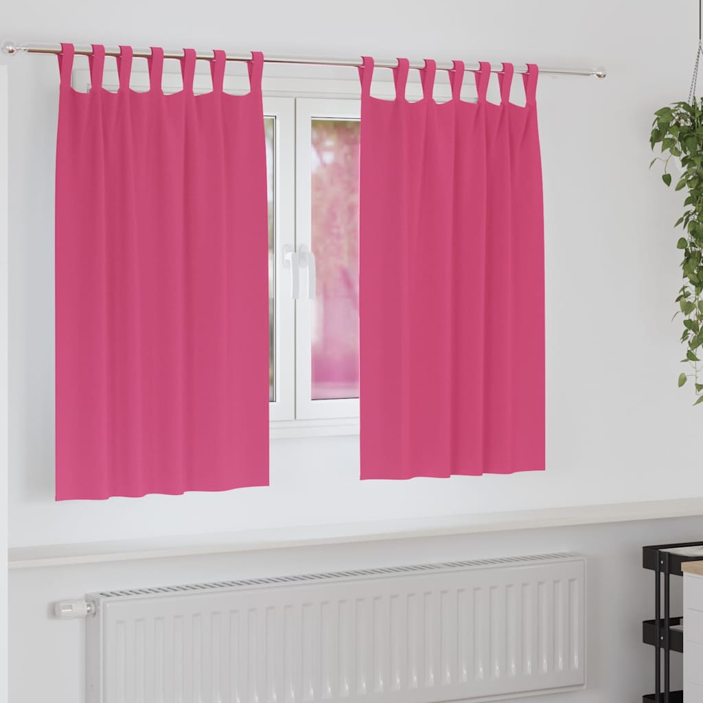 Verdunkelungs-Vorhänge mit Ringen 2 pcs Beige 140 x 140 cm