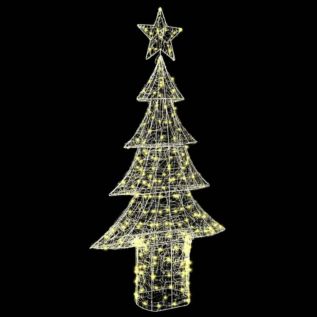 Weihnachtsbaum mit 100 LEDs Warmweiß 120 cm Acryl