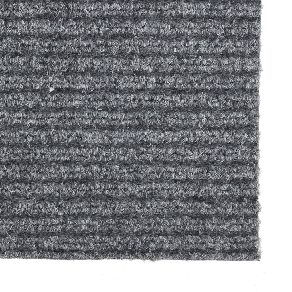 Teppichläufer Grau 80 x 150 cm Stoff