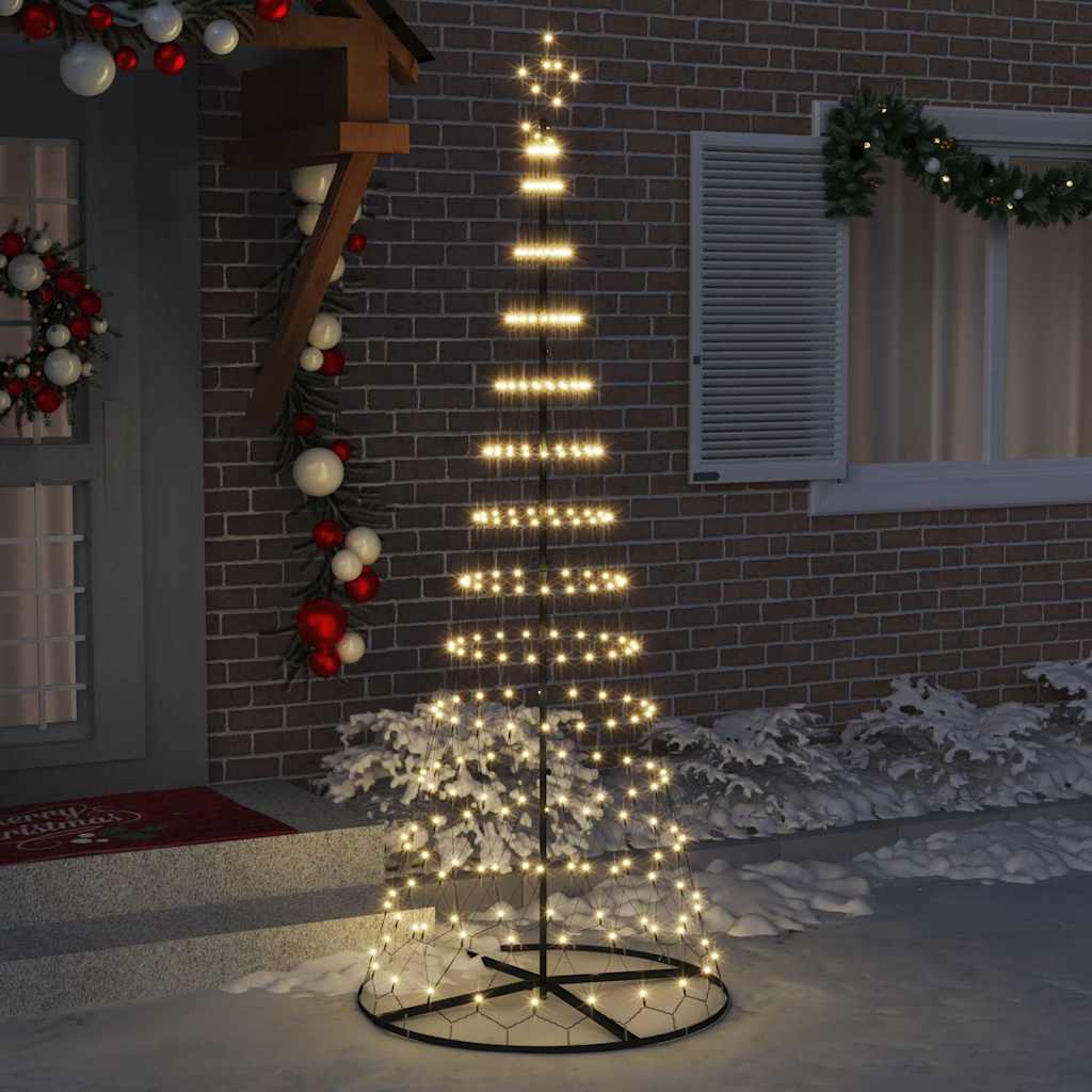 LED-Weihnachtsbaum mit 230 LEDs Mehrfarbig 184,5 cm Metall