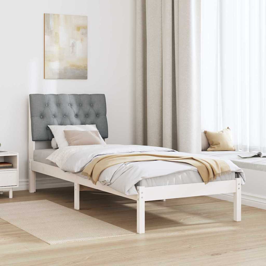 Bettgestell mit gepolstertem Kopfteil Braun 200 x 200 cm