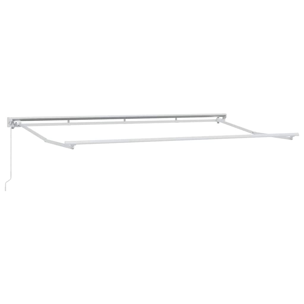 Markisenrahmen Verstellbar Weiß 2,5 x 2 m Stahl
