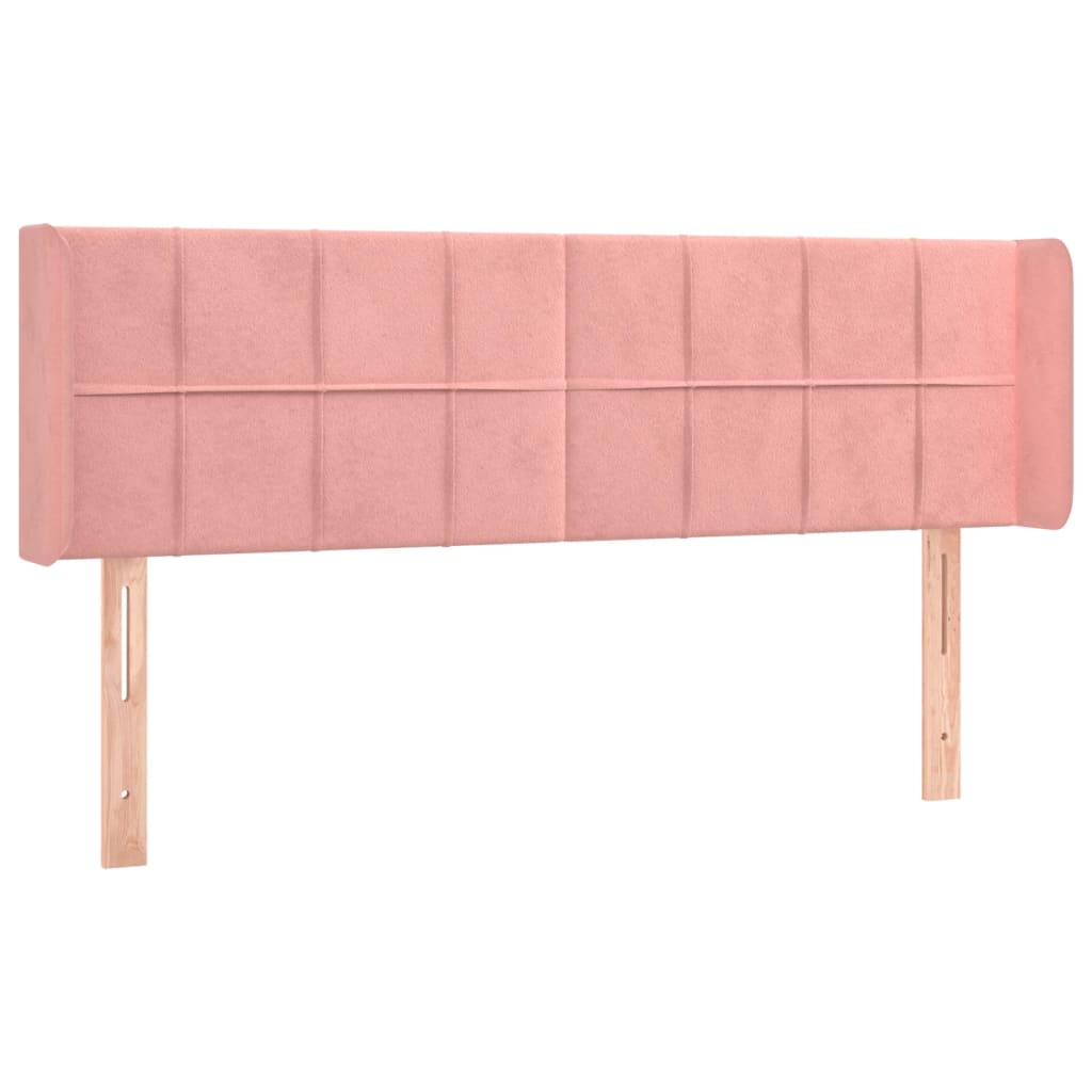 Kopfteil mit Ohren Dunkelblau 93x16x78/88 cm Samt