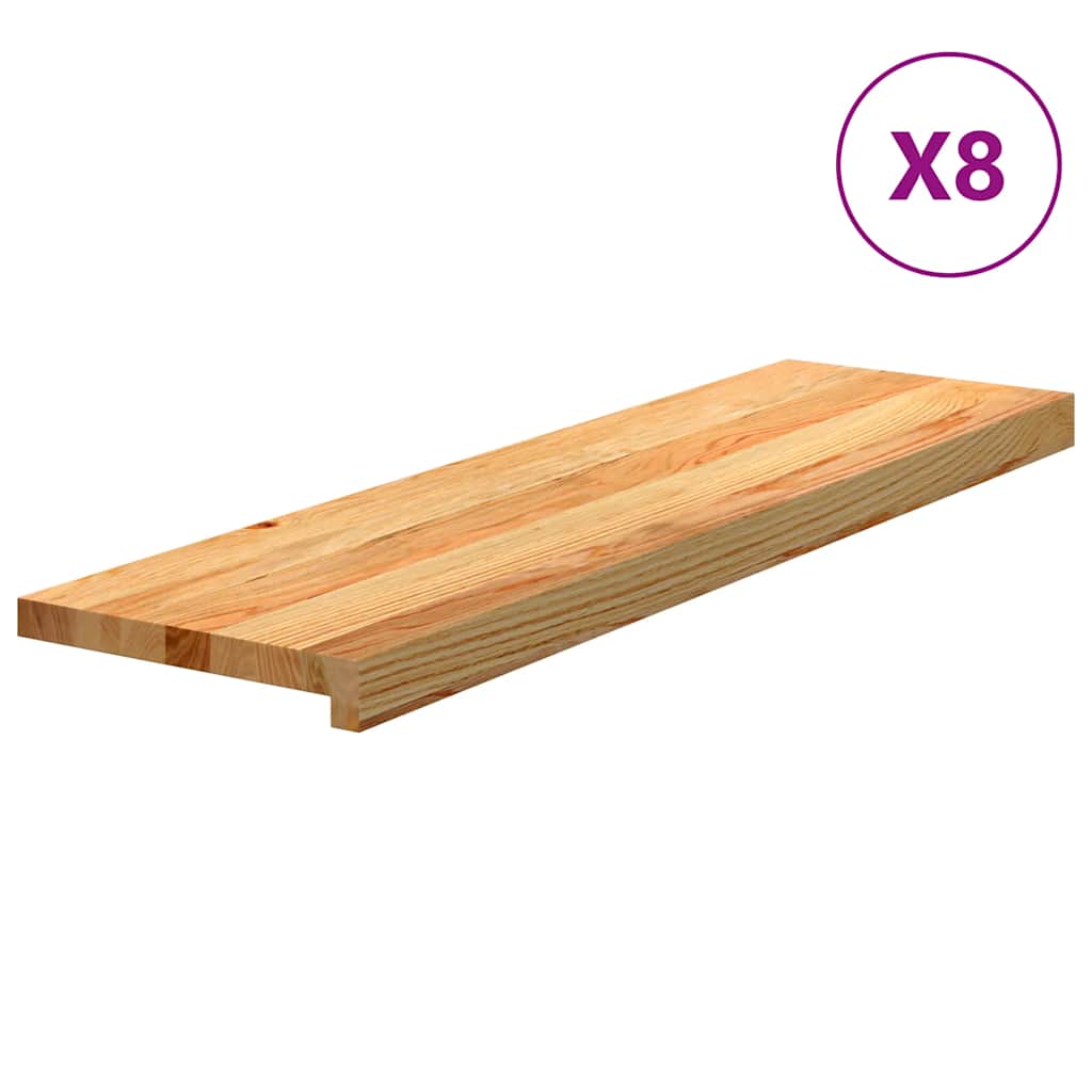 Treppenstufen 4 Stk. Unbehandelt 70x25x2 cm Massivholz Eiche