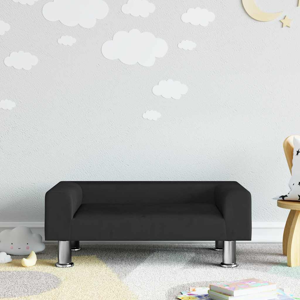 Kindersofa Blau 70x45x26,5 cm Samt
