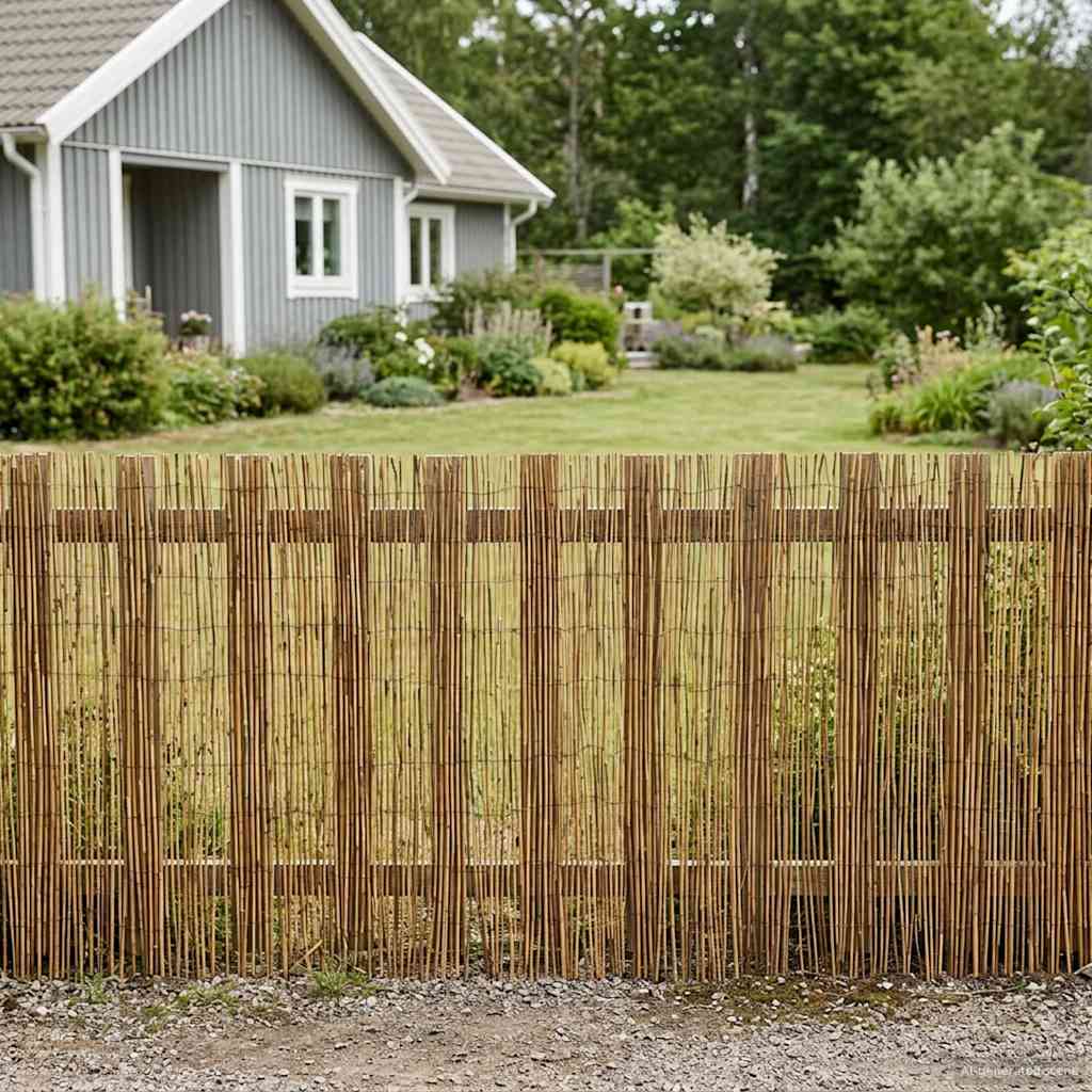 Gartenzaun Karbonisiert 500 x 100 cm Schilf