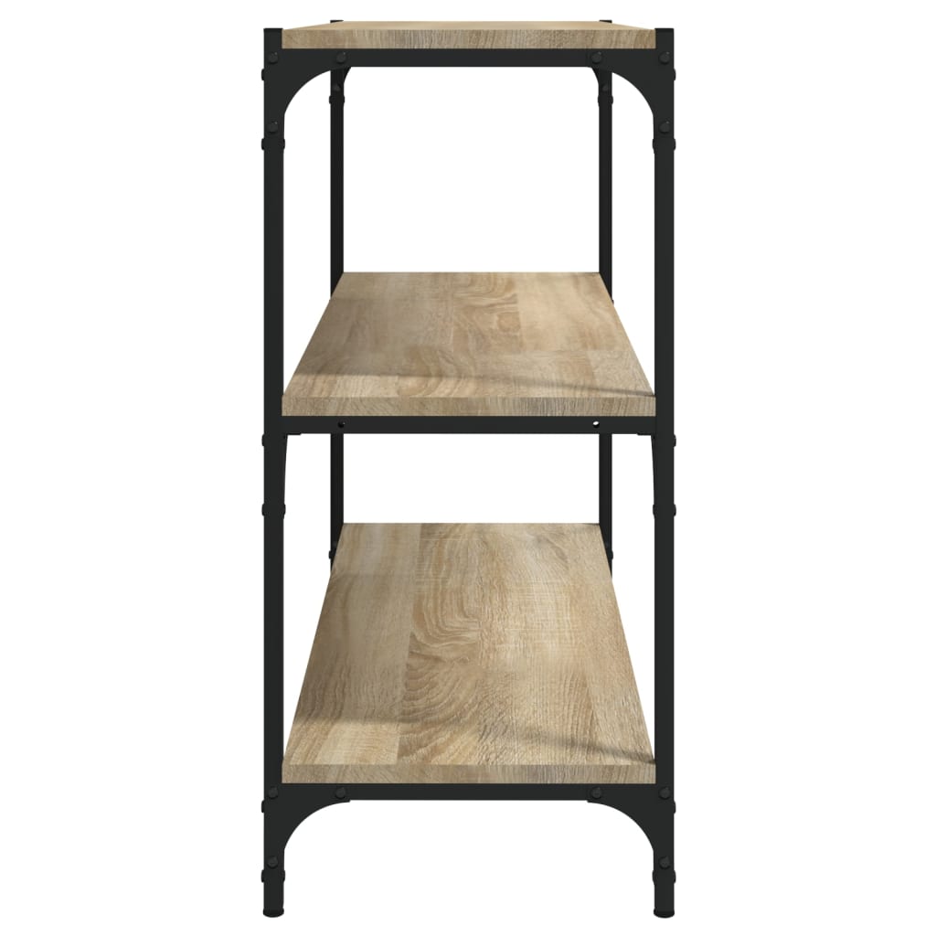 Bücherregal Schwarz 40x33x70,5 cm Holzwerkstoff und Stahl
