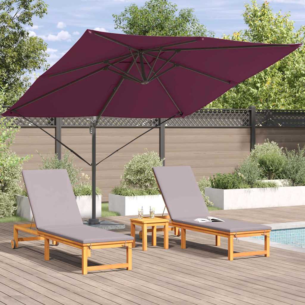 Roma Parasol Beige 286 x 284 x 265 cm Aluminium und Polyester
