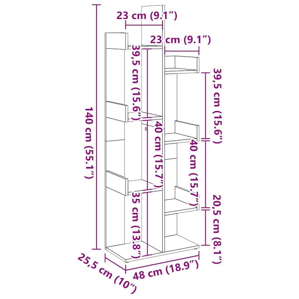 Bücherregal Weiß 86x25,5x140 cm Holzwerkstoff