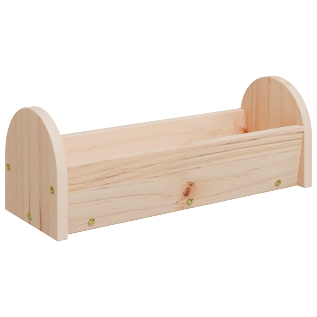 Heuraufe für Kaninchen 25x18,5x20,5 cm Massivholz Tanne
