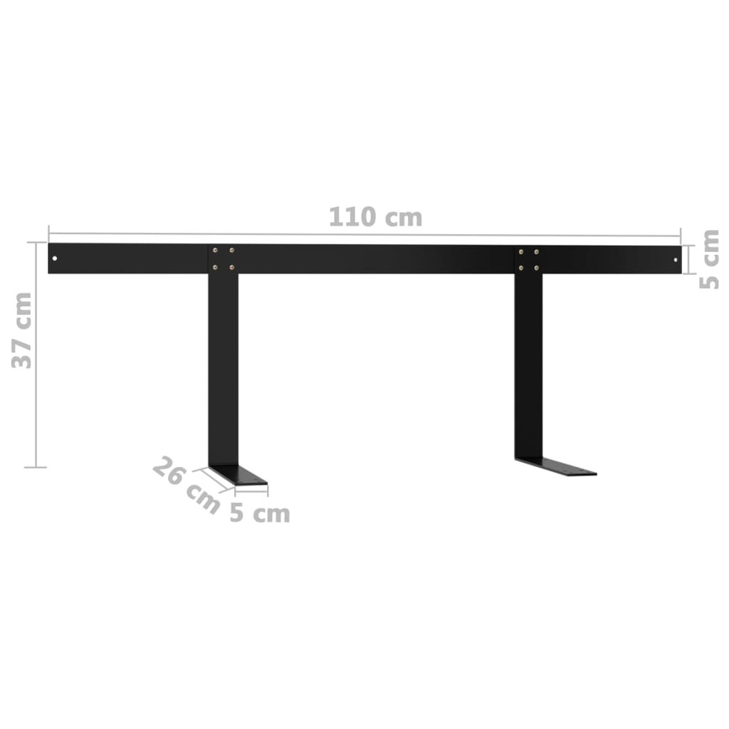Rückenlehne für Palettensofa Weiß 110 cm Eisen