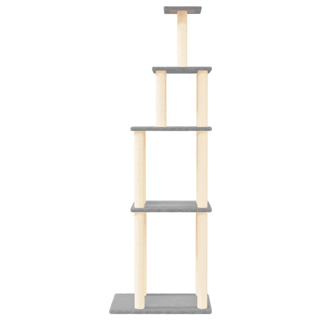 Kratzbaum mit Sisal-Kratzsäulen Creme 183 cm