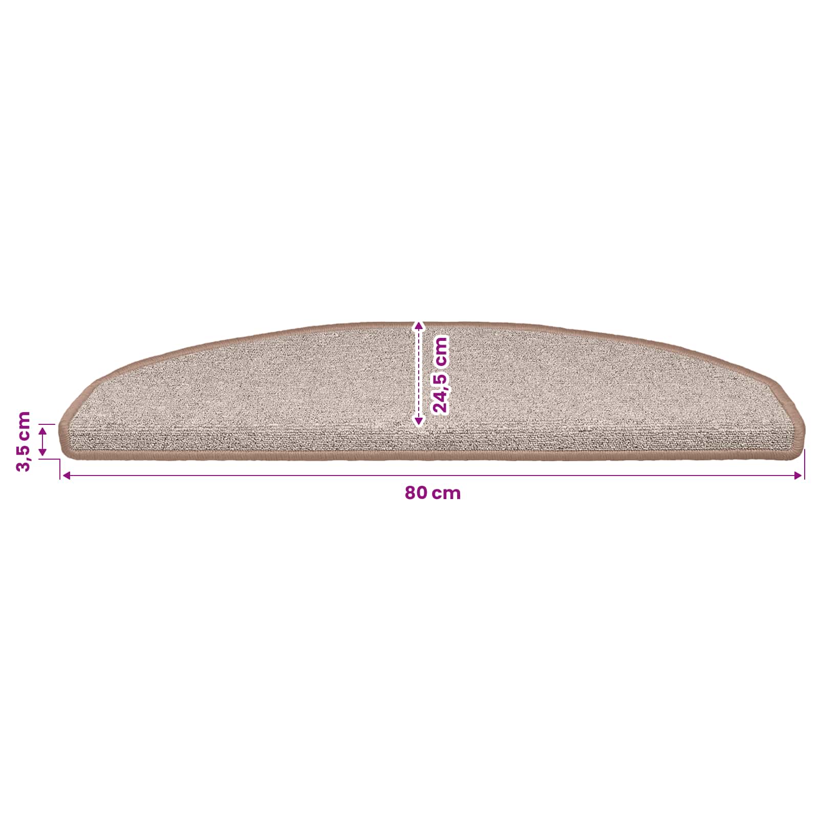 Stufenmatten 15 Stk. 56x17x3 cm Anthrazit Halbrund