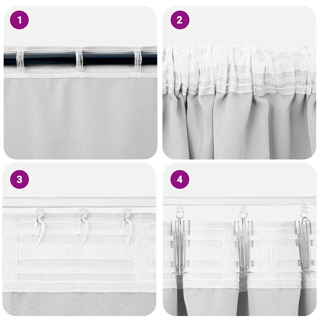 Verdunkelungs-Vorhänge mit Ringen 2 pcs Beige 140 x 140 cm
