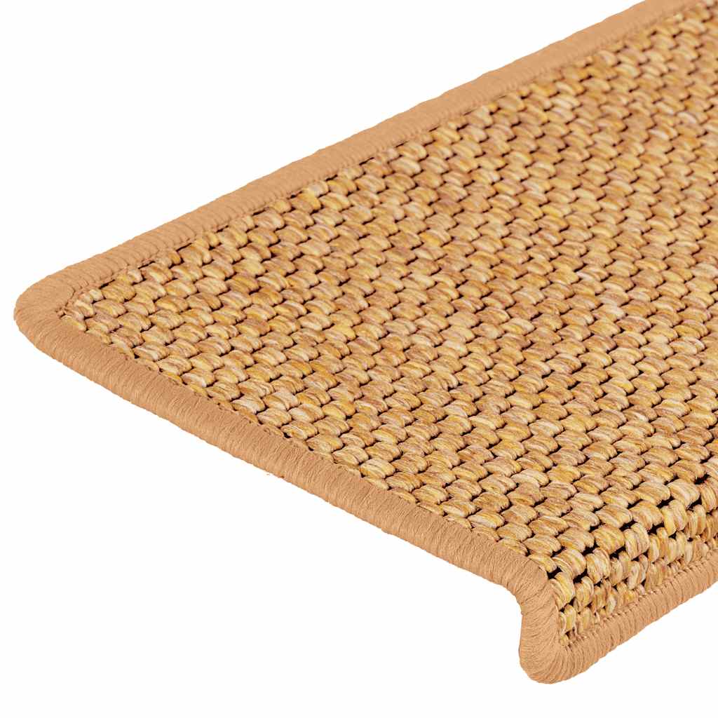 Treppenmatten Selbstklebend Sisal-Look 15 Stk. 65x21x4 Platina