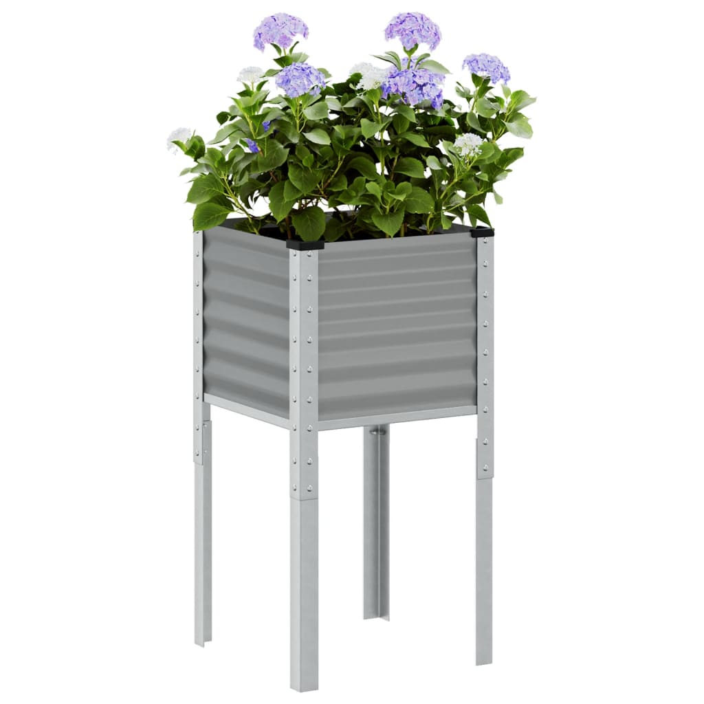 Garten-Pflanzgefäß Grün 45 x 45 x 88 cm Stahl