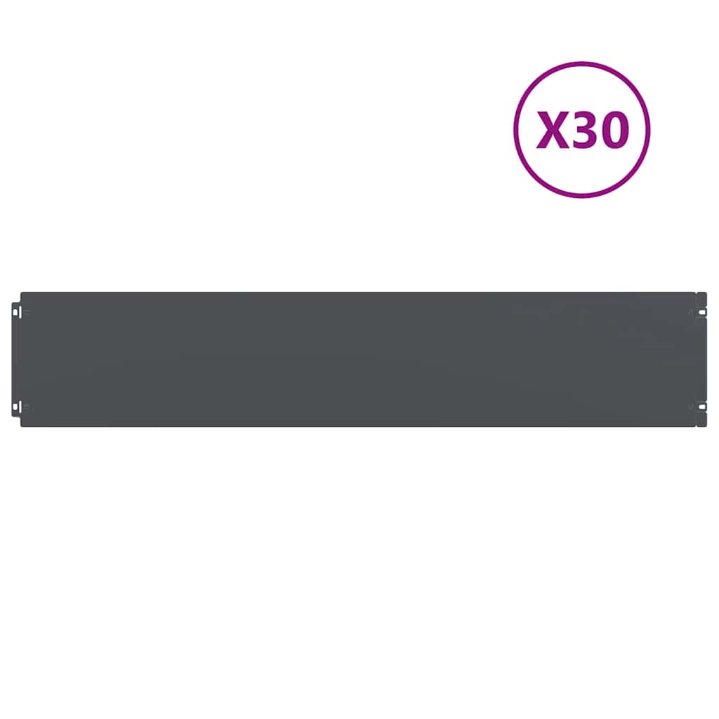 Raseneinfassung 10 pcs 10 x 103 cm Wetterfeststahl Rostig