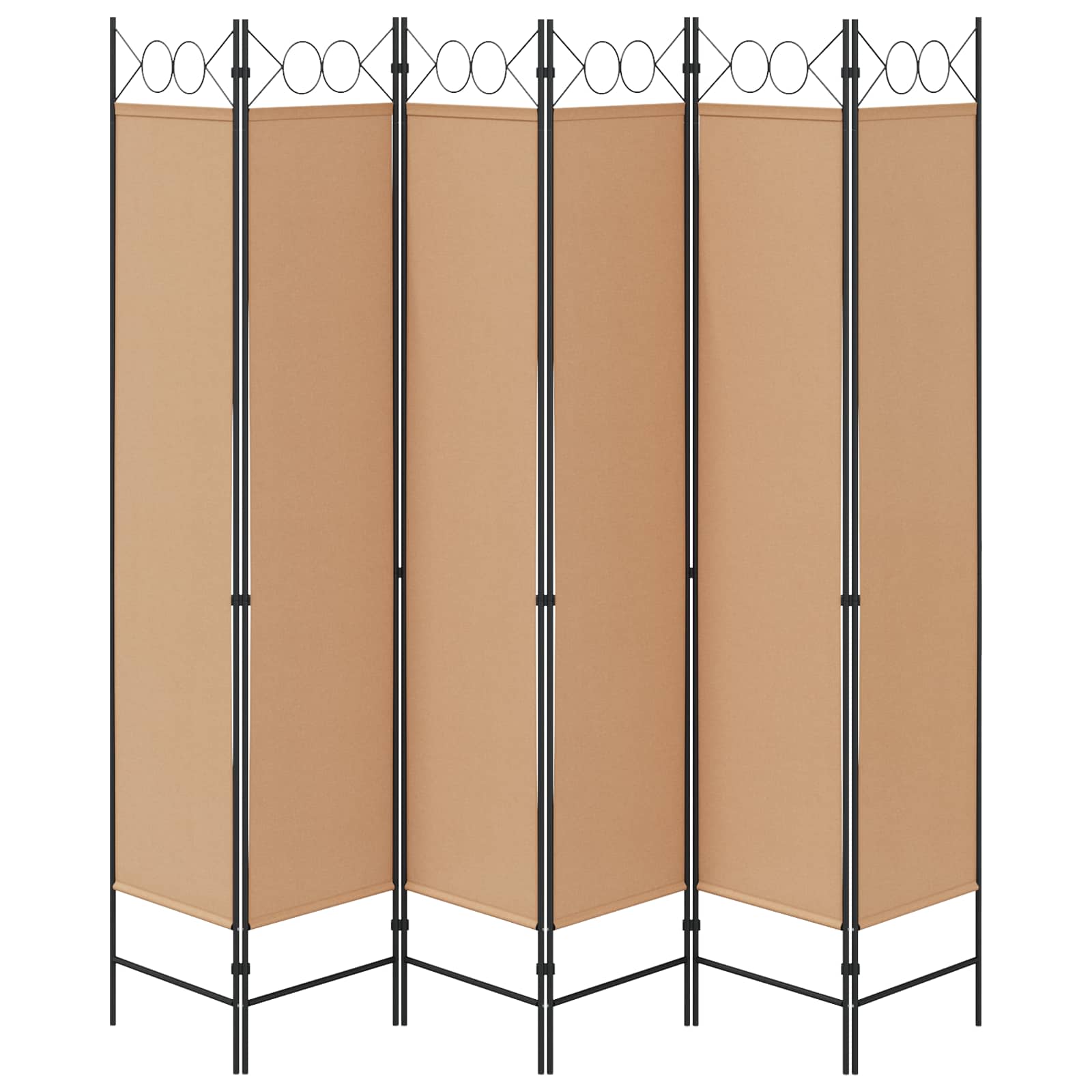 3-teiliger Raumteiler Beige 120 x 200 cm Stoff