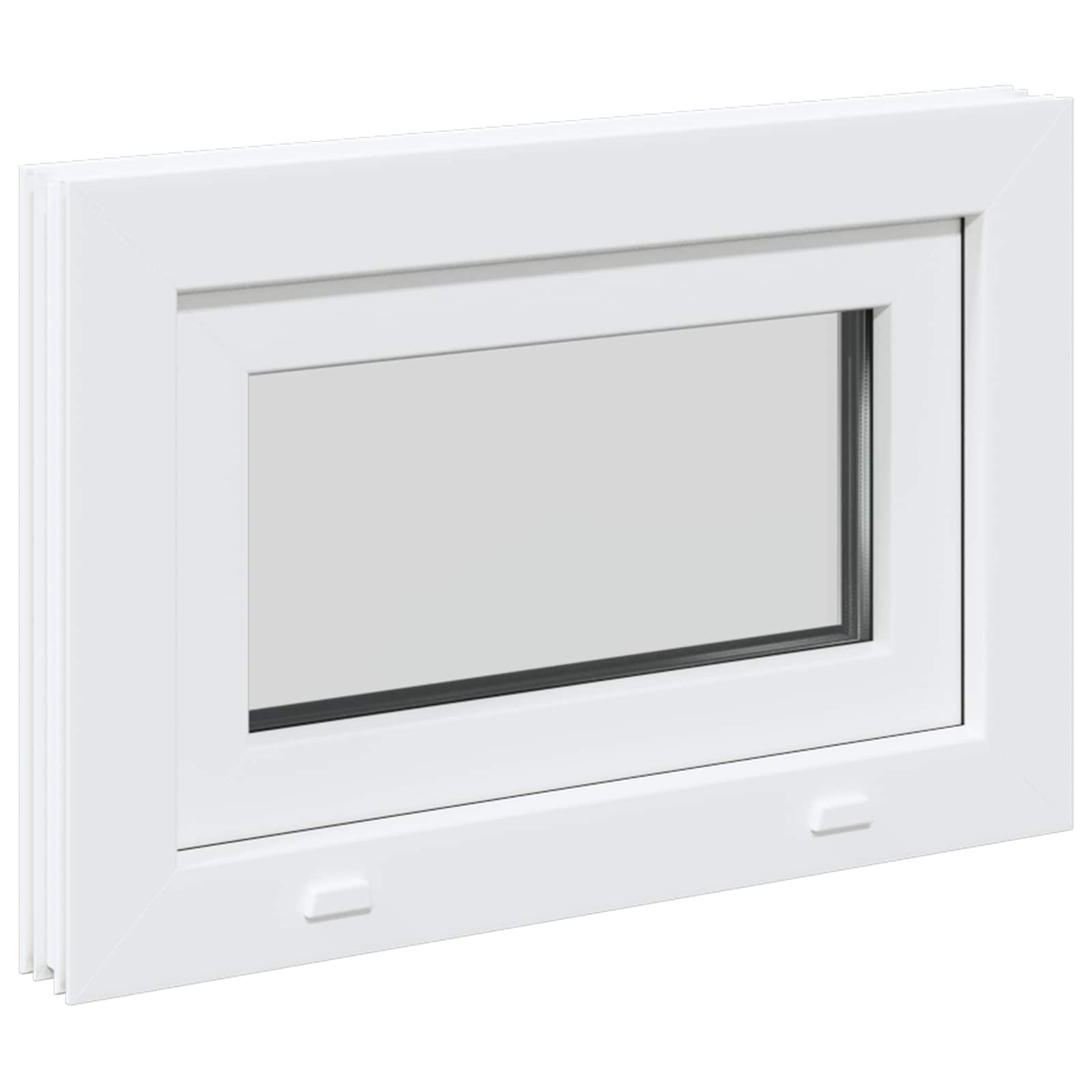 Kellerfenster RISOR 60 x 40 cm PVC und Glas Weiß